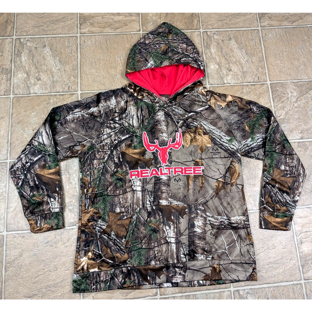 Cottonwood Canyon sz XL Realtree Fleece Hoodie Sweatshirt no drawstring 4193